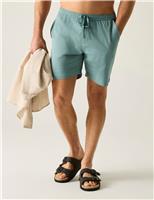 Regatta Hadlin Cotton Rich Shorts with Linen Cream Mix