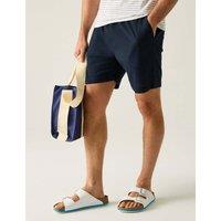 Regatta Hadlin Cotton Rich Shorts with Linen Blue