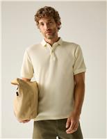 Adino Cotton Blend Waffle Polo Shirt