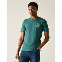 Regatta Cline IX Pure Cotton Compass T-Shirt Green