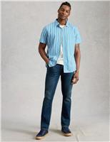 Slim Fit Fish Print Short Sleeve Shirt