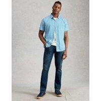 White Stuff Slim Fit Fish Print Short Sleeve Shirt White Mix