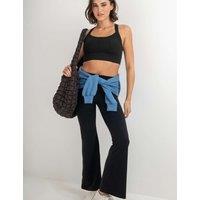 Pour Moi The Buttery Soft Flared Leggings Black