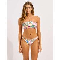 Seafolly BeachBohme Printed Bandeau Bikini Top Pink Mix