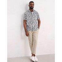 Seasalt Cornwall Pure Cotton Print Shirt Grey Mix