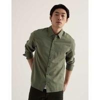 Seasalt Cornwall Cotton Blend Striped Overshirt Green Mix