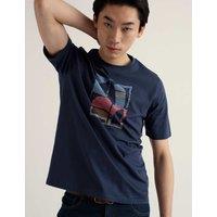 Seasalt Cornwall Pure Cotton Midwatch T-Shirt Navy Mix