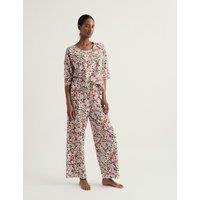 Seasalt Cornwall Cotton Rich Floral Pyjama Set Multi