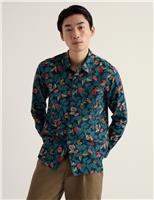 Seasalt Cornwall Pure Cotton Printed Shirt Medium Blue Mix