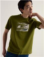 Seasalt Cornwall Pure Cotton Midwatch T-Shirt Green Mix