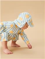 Kids Striped Lemon Swim Hat (0-4 Yrs)