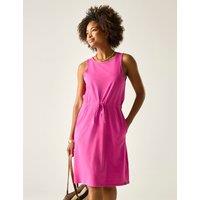 Regatta Amorie Cotton Rich Knee Length Waisted Dress Bright Pink