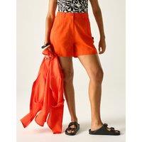 Regatta Sabelle Lyocell Blend Pleat Front Shorts Orange