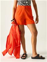 Regatta Sabelle Lyocell Blend Pleat Front Shorts Orange