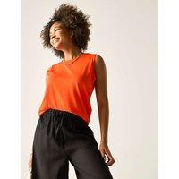 Regatta Fariene Pure Cotton Crew Neck Vest Top Orange