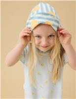 Kids Striped Lemon Sun Hat (0-4 Yrs)