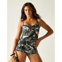 Regatta Aceana III Floral Bandeau Tankini Top Black Mix