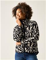 Regatta Frankie Floral Funnel Neck Fleece Jacket Black Mix