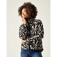 Regatta Frankie Floral Funnel Neck Fleece Jacket Black Mix