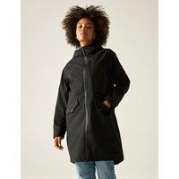 Regatta Levita Hooded Oversized Longline Raincoat Black