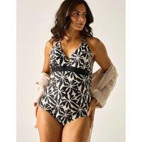 Regatta Flavia II Tummy Control Floral Swimsuit Beige