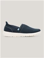 Regatta Salcombe Canvas Slip On Shoes Navy