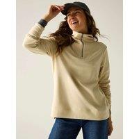 Regatta Demmi Funnel Neck Half Zip Sweatshirt Light Cream