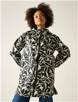 Regatta Brindle Printed Packaway Rain Jacket Green Mix