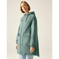 Regatta Brindle Printed Packaway Rain Jacket Green Mix