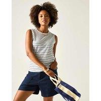 Regatta Fariene Pure Cotton Striped Vest Top White Mix