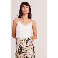 Ted Baker Chiffon Insert Cami Top Ivory