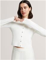 Ted Baker Cropped Crew Neck Cardigan Ivory