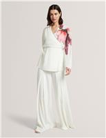 Floral Tie Detail Wrap Blouse