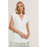 Ted Baker Ruched V-Neck Top Ivory