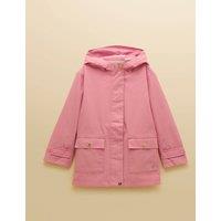 Joules Cotton Rich Hooded Waterproof Raincoat (2-12 Yrs) Pink