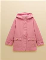 Cotton Rich Hooded Waterproof Raincoat (2-12 Yrs)