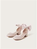 Kids Satin Bow Pumps (6 Small - 5 Large)