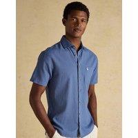 Joules Regular Fit Linen Rich Shirt Blue