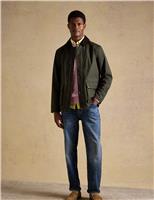 Joules Cotton Rich Waterproof Cord Collar Coat Green