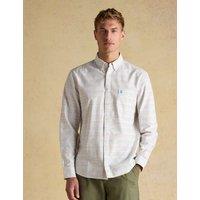 Joules Pure Cotton Checked Oxford Shirt White Mix
