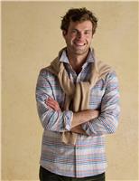 Joules Pure Cotton Checked Oxford Shirt White Mix