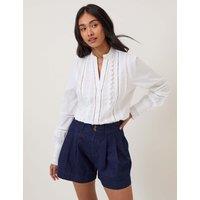 Nobody's Child Denim High Waisted Shorts Blue