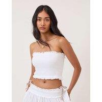Nobody's Child Pure Cotton Fitted Bandeau Top White