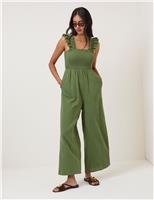 Pure Cotton Wide Leg Jumpsuit