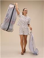 Linen Rich Polka Dot Frill Detail Top