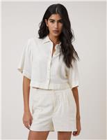 Linen Rich Collared Relaxed Shirt