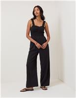 Pure Cotton Strappy Jumpsuit