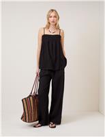 Linen Rich Square Neck Relaxed Cami Top