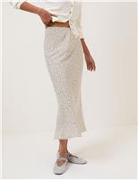 Floral Midi Slip Skirt