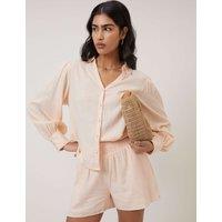 Nobody's Child Linen Rich Shorts Pink